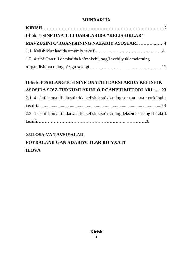 4_SINF ONA TILI DARSLARDA KELISHIKLAR MAVZUSINI OʻRGANISH TIZIMI