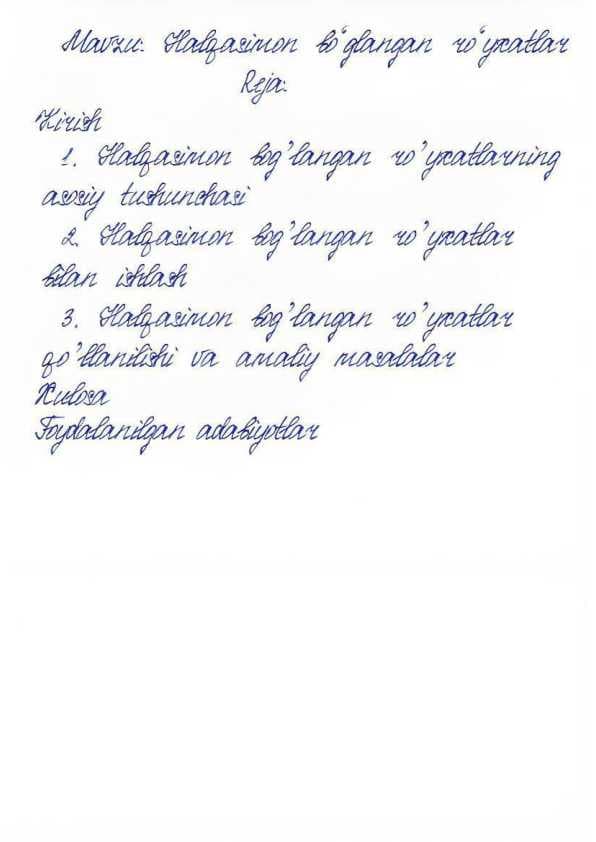Halqasimon bo’glangan ro’yxatlar