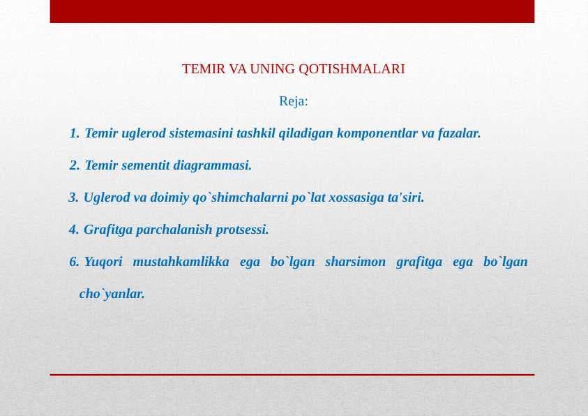 Temir va uning qotishmalari