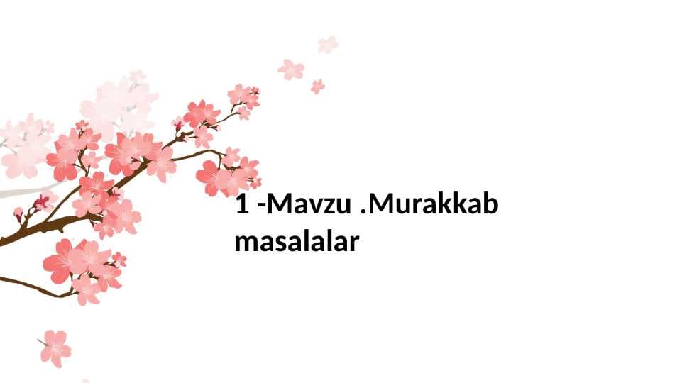 Murakkab masalalar
