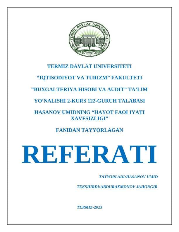 Ekologik muammolar va ularning kelib chiqish sabablari.