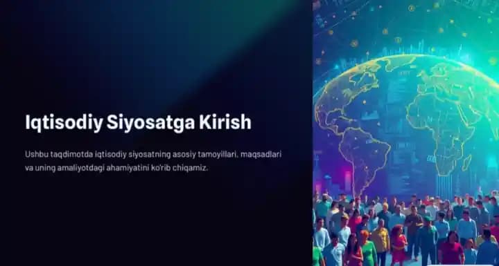 Iqtisodiy siyosatga kirish