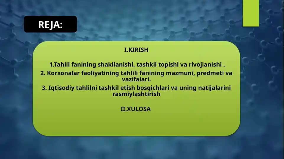 Tahlil fanining shakllanishi