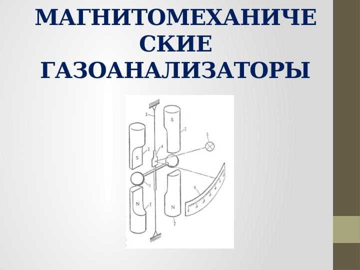 Магнитомеханические газоанализаторы