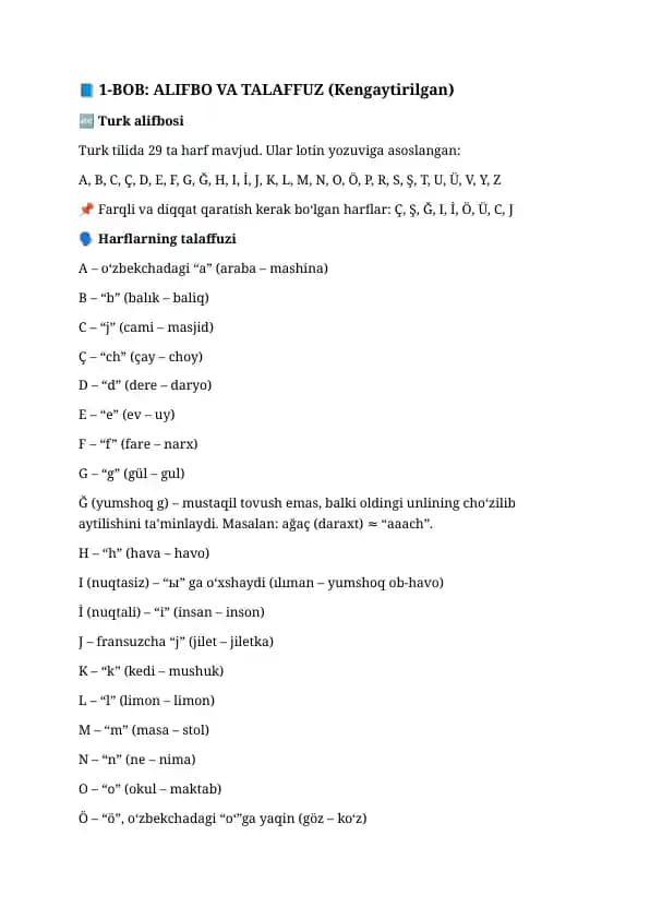 Turk tili grammatikasi (To'liq)
