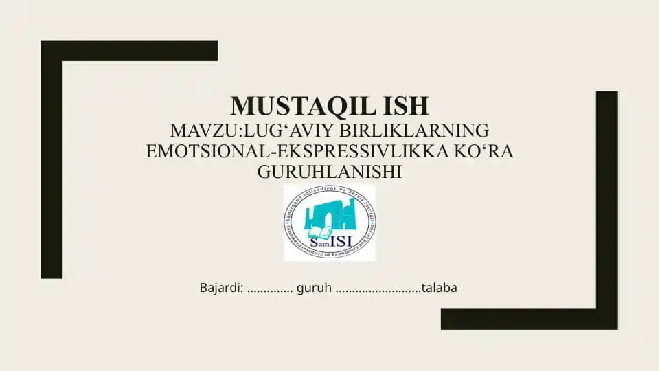 Lug'aviy birliklarning emotsional ekspressivlikka ko'ra guruhlanishi