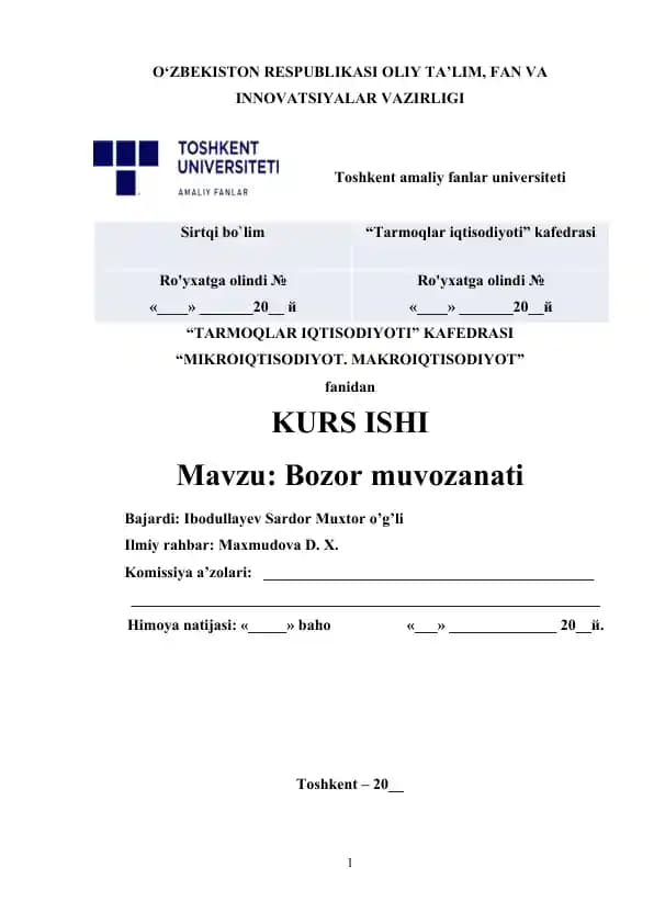 Bozor muvozanati