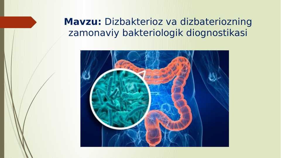 Dizbakterioz va dizbateriozning zamonaviy bakteriologik diognostikasi