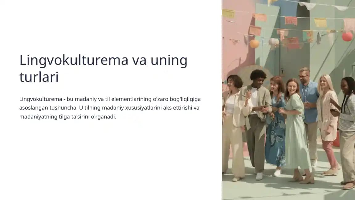 Lingvokulturema va uning turlari