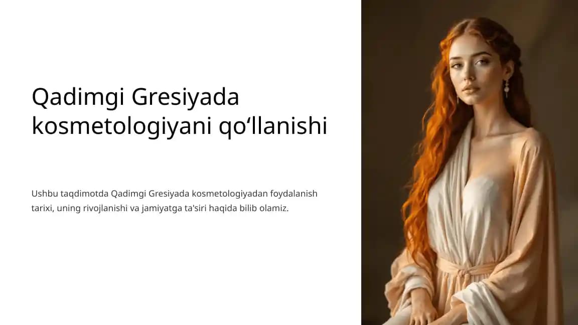 Qadimgi Gresiyada kosmetologiyani qo‘llanishi
