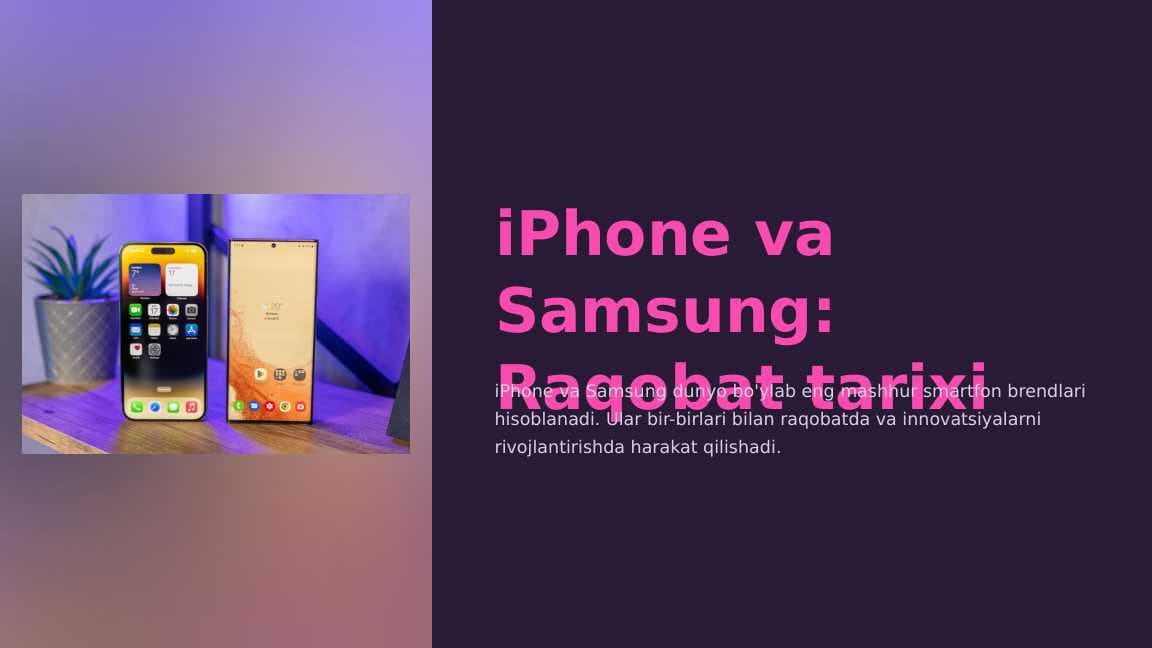 iPhone va Samsung. Raqobat tarixi
