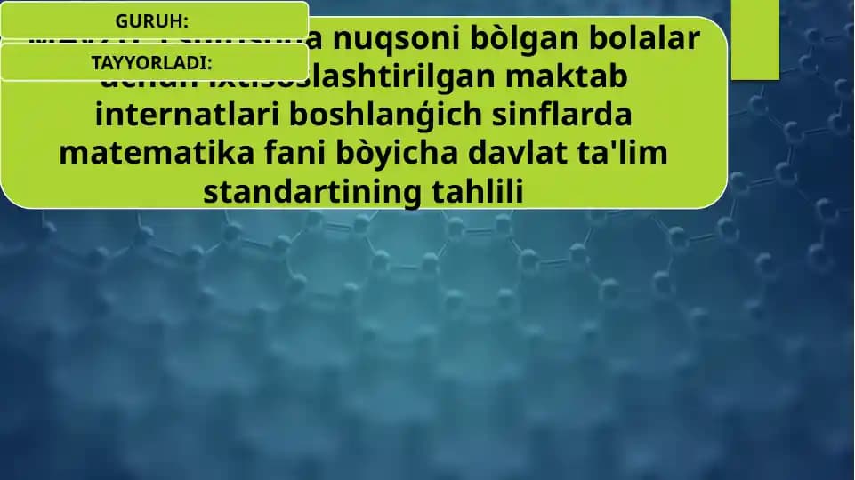 Eshitishda nuqsoni bòlgan bolalar uchun ixtisoslashtirilgan maktab internatlari