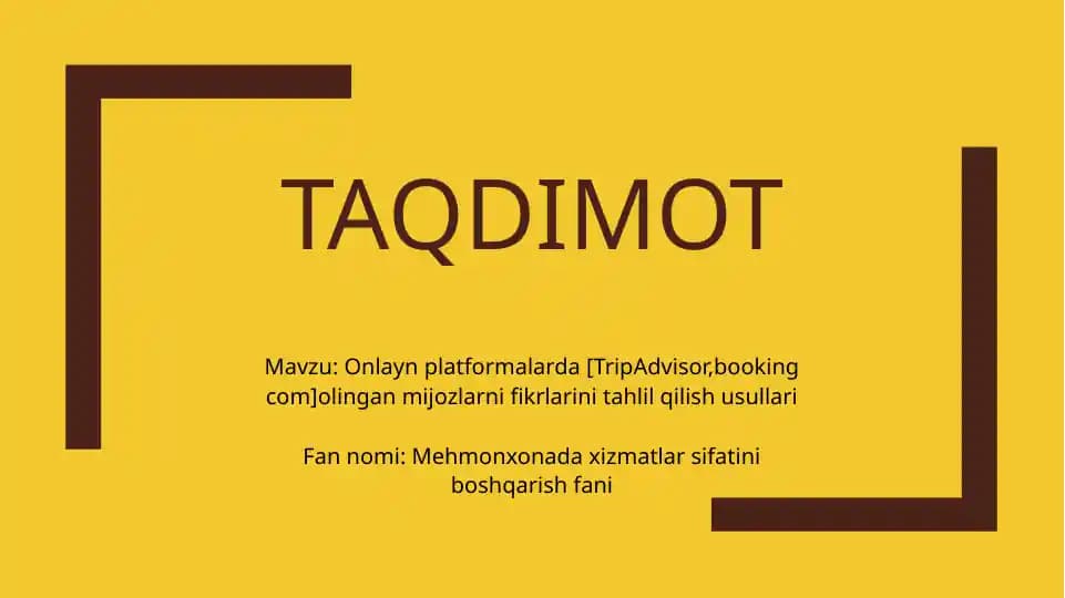 Onlayn platformalarda mijozlar fikrlarini tahlil qilish usullari