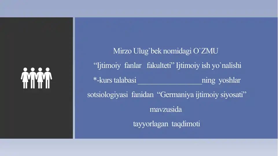 “Germaniya ijtimoiy siyosati”