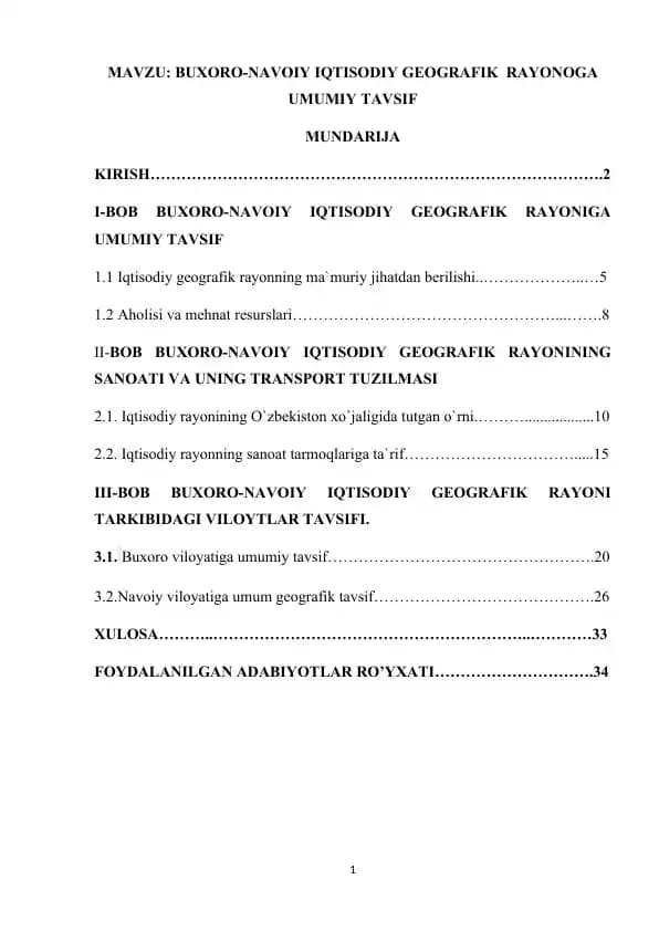 Buxoro-navoiy geografik rayoni