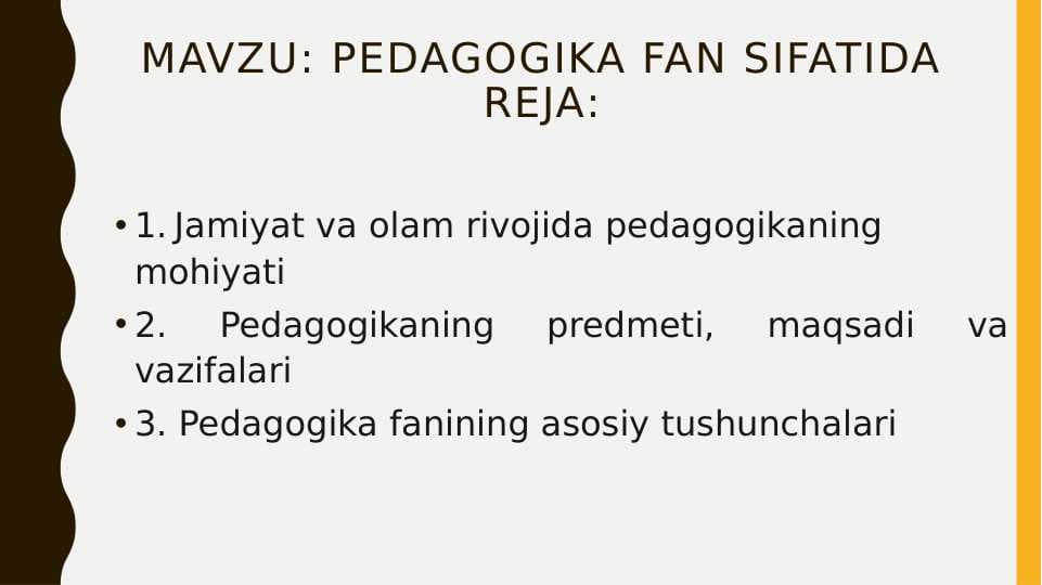 pedagogika fan SIFATIDA