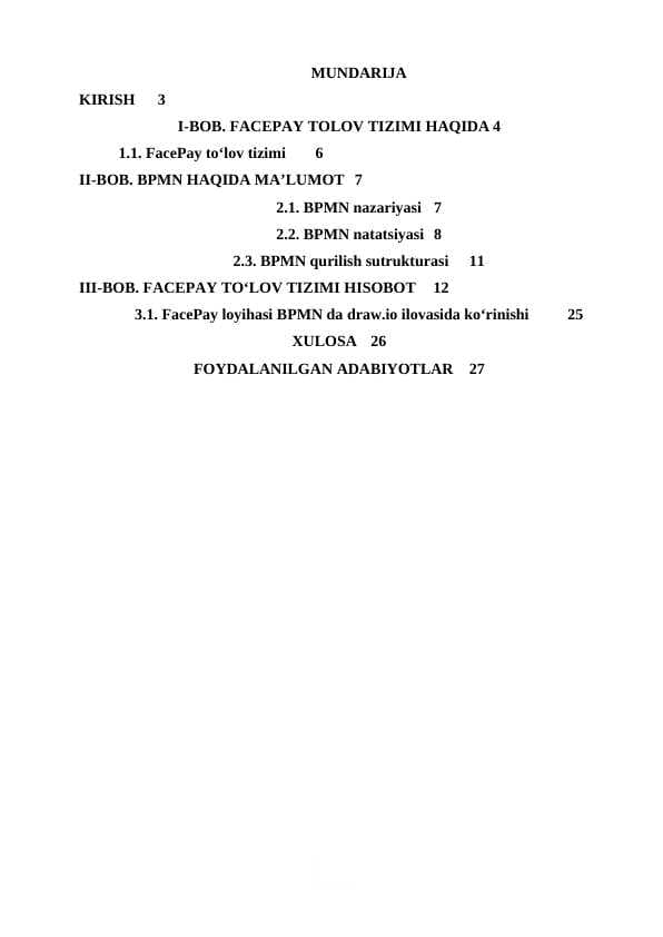 Face pay tizimi