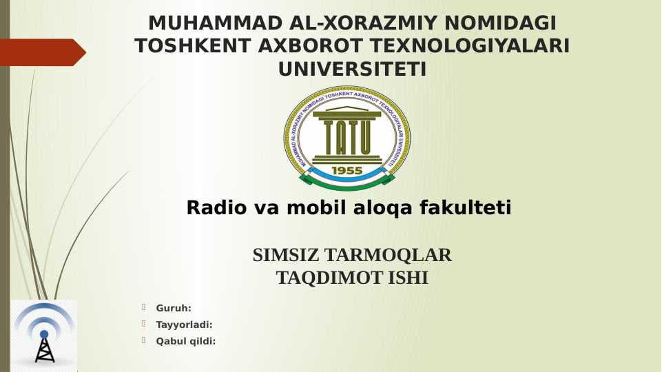 Radioreleyli aloqa liniyalarini tashkil etish