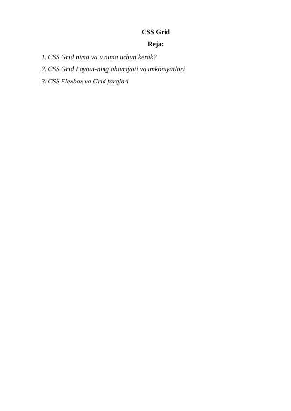 CSS Grid
