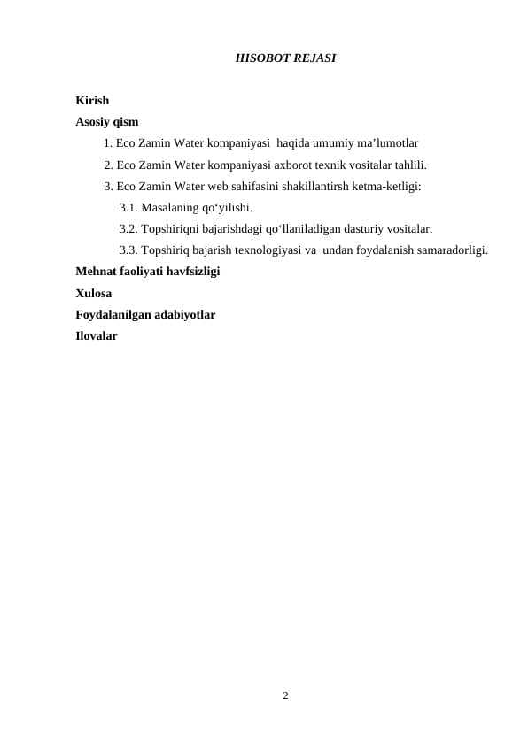 Eco Zamin Water