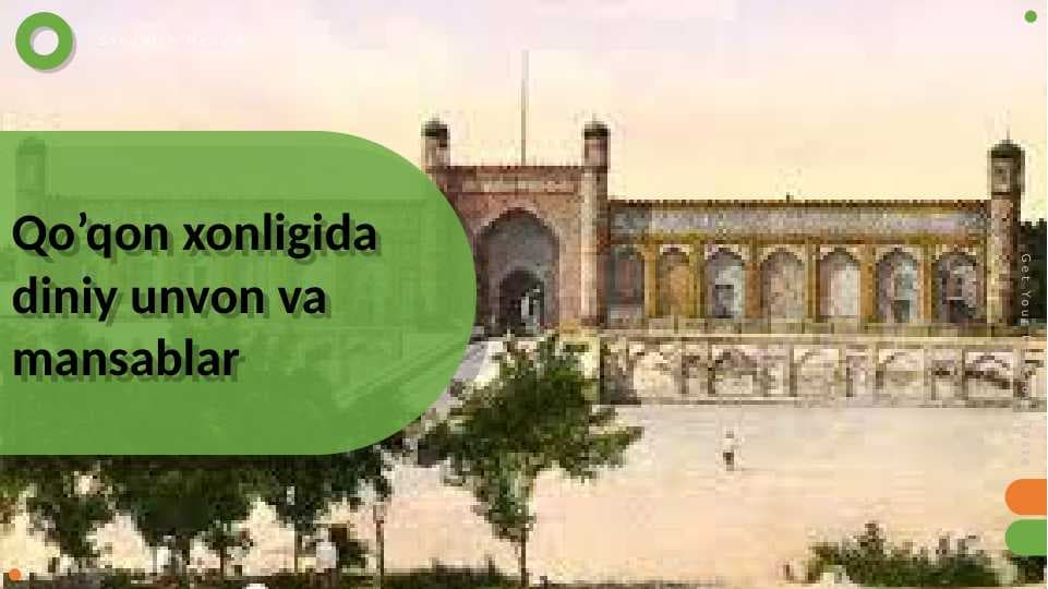 Qo’qon xonligida diniy unvon va mansablar