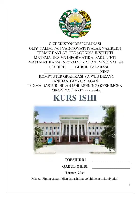 Figma dasturi bilan ishlashning qoʻshimcha imkoniyatlari