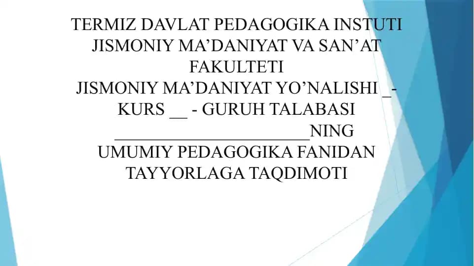 Umumiy pedagogika