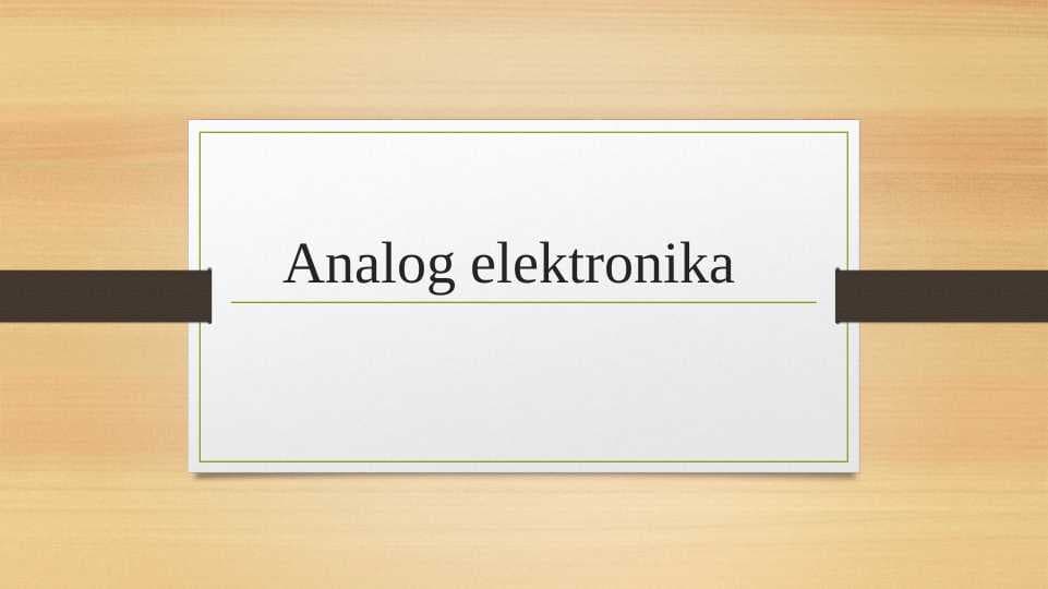 Analog elektronika