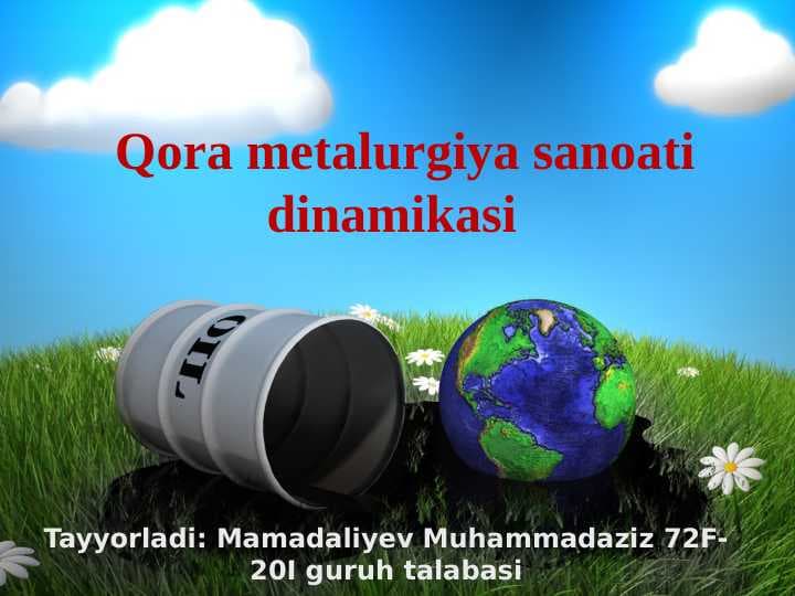 Qora metalurgiya sanoati dinamikasi