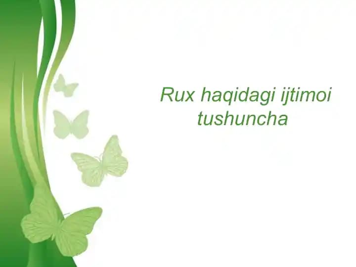 Rux haqidagi ijtimoi tushuncha.