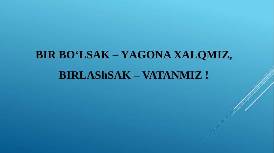 Yangi O'zbekiston