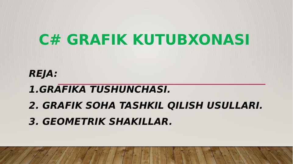 C# grafik kutubxonasi