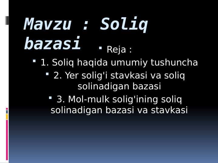 Soliq bazasi