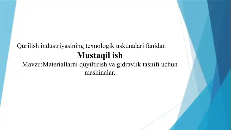 Qurilish industriyasi mustaqilish