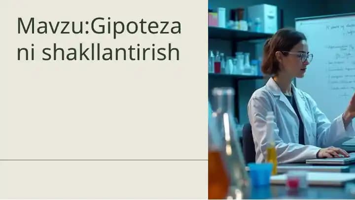 Gipotezani shakllantirish
