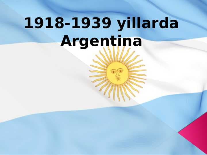 1918-1939 yillarda Argentina