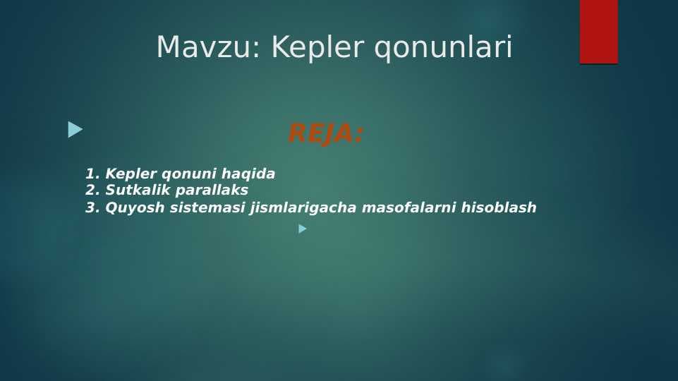 Kepler qonunlari