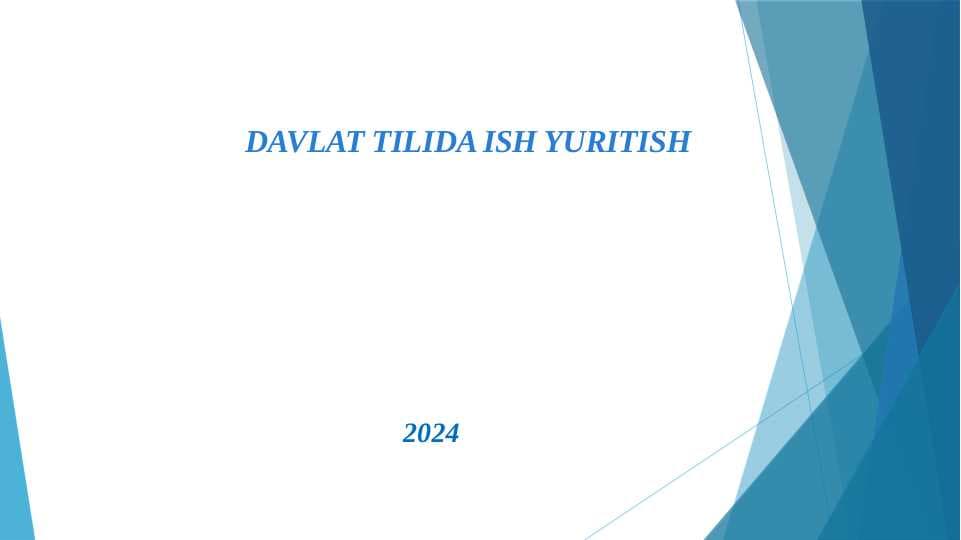 “Davlat tilida ish yuritish” fanining maqsad va vazifalari.    Imlo va savodxonlik masalalari. Og‘zaki va yozma nutq, uning xususiyatlari
