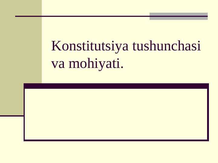 Konstitutsiya haqida taqdimot