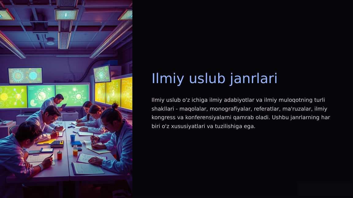 Ilmiy uslub janrlari
