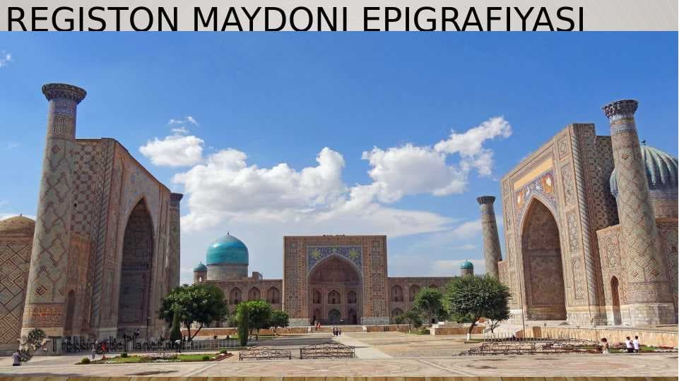 Registon maydoni epigrafiyasi