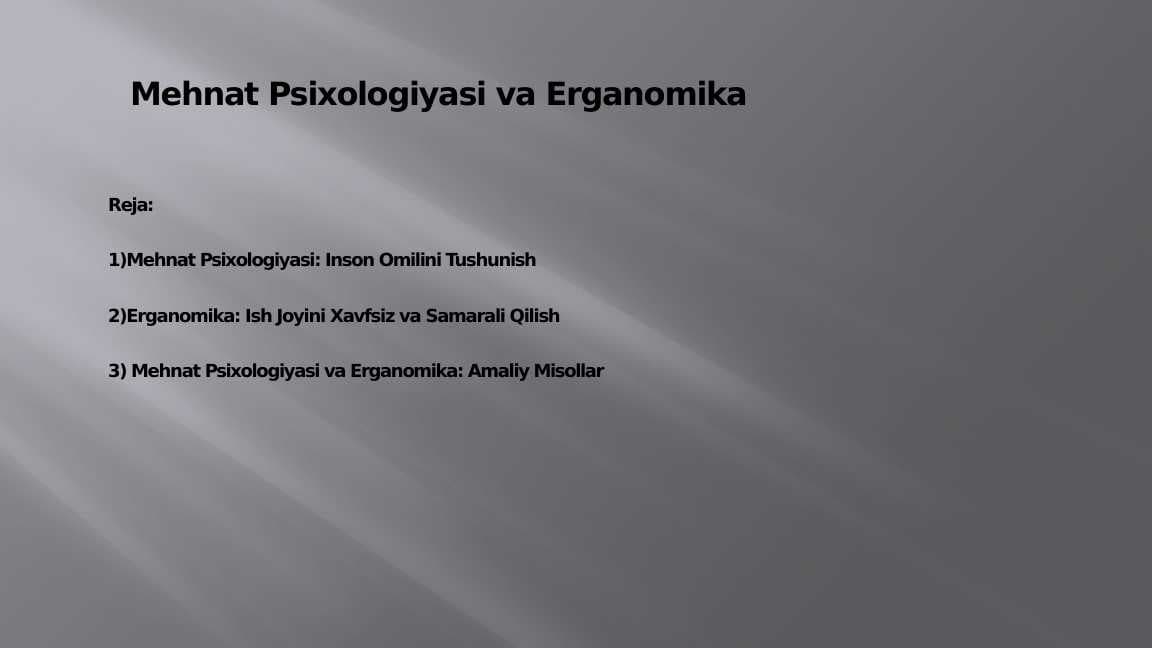 Erganomika haqida
