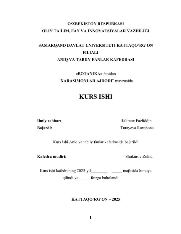 XARASIMONLAR AJDODI