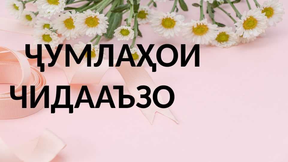 Ҷумлаҳои чидааъзо