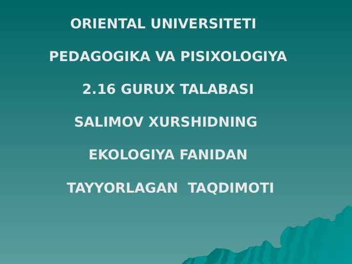 Barqaror rivojlanish