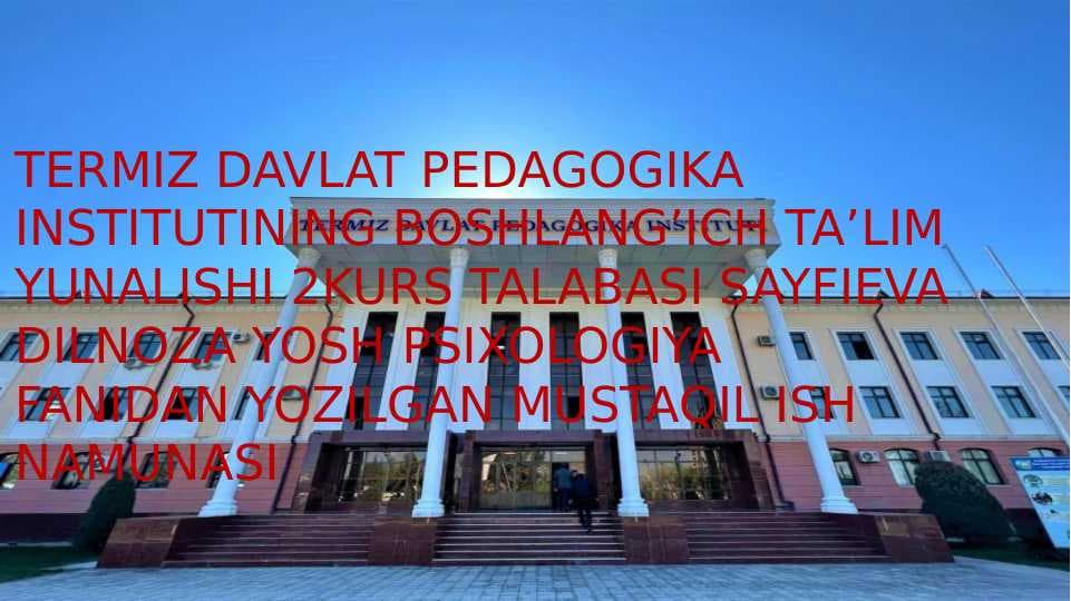 KICHIK VA KATTA GURUHLAR