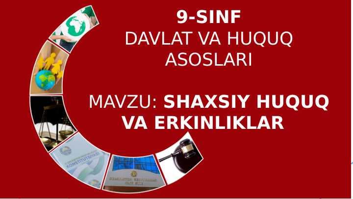 SHAXSIY HUQUQ VA ERKINLIKLAR