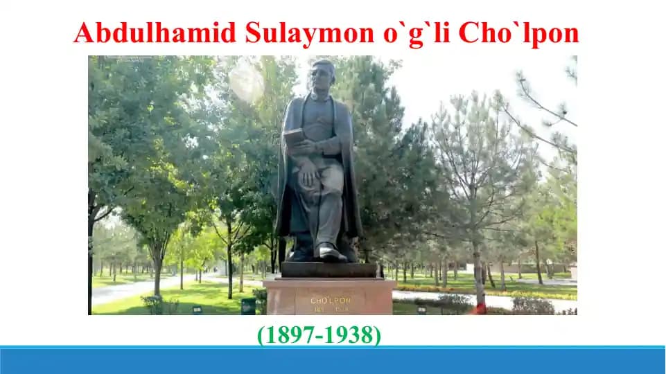 Abdulhamid Sulaymon o'g'li Cho'lpon. Taqdimot 12 bet.