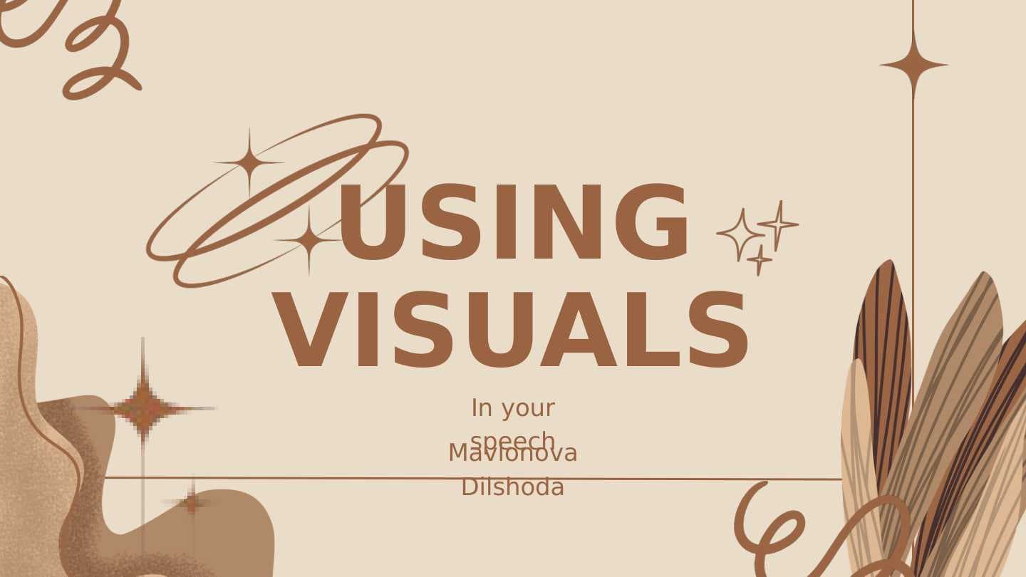 Using visuals in your speech