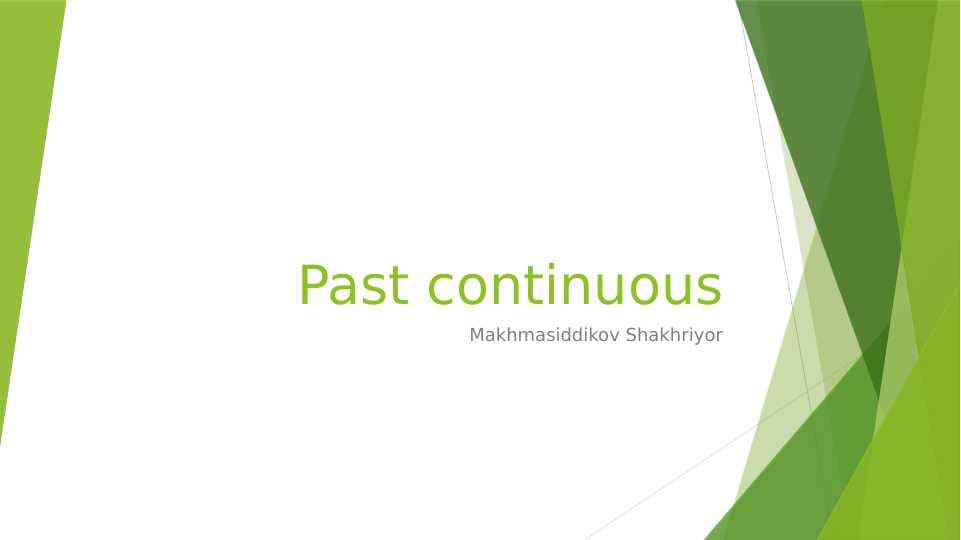 past continuous